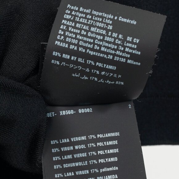 Prada AW/18 Nero Logo Oversized Knit Polo - Picture 10 of 13